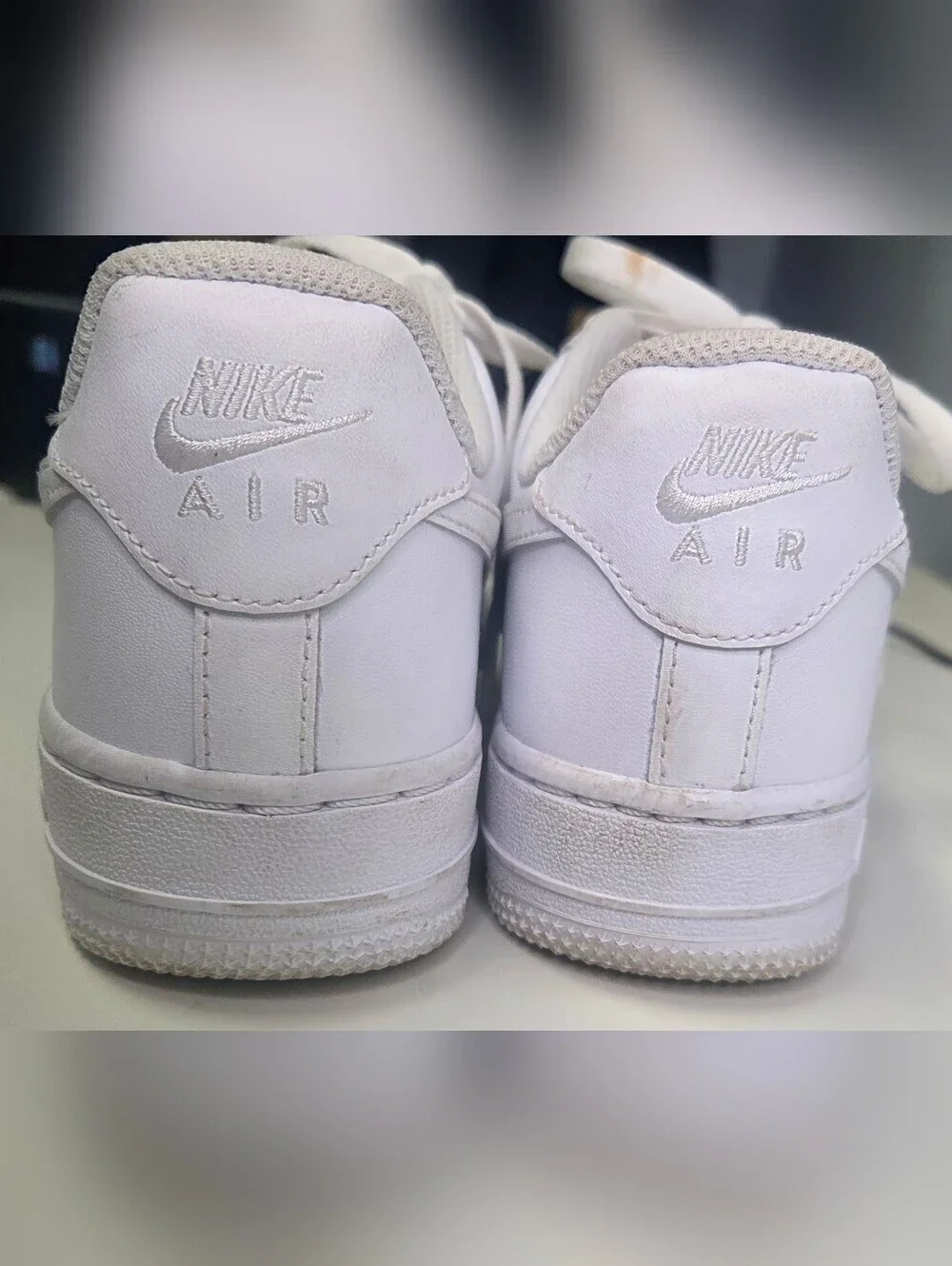 Nike Air Force 1 07 Shoes Womens White Low Top Leather Sneakers Size 6